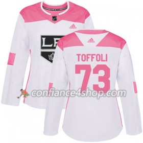 Adidas Maillot de Hockey Los Angeles Kings Tyler Toffoli 73 2017-2018 Blanc Rose Fashion Authentic - Femme